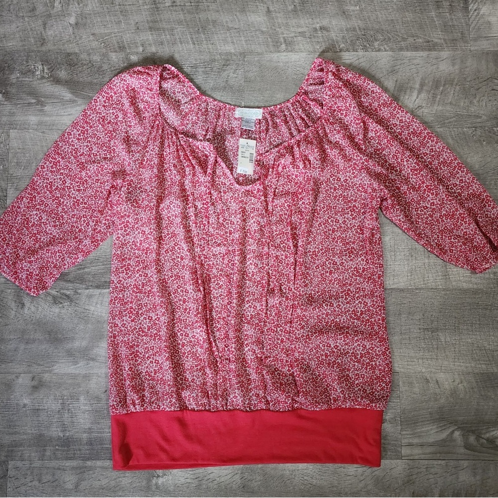 NWT Maurices Daisy Print Blouse Size 0X - Picture 1 of 5